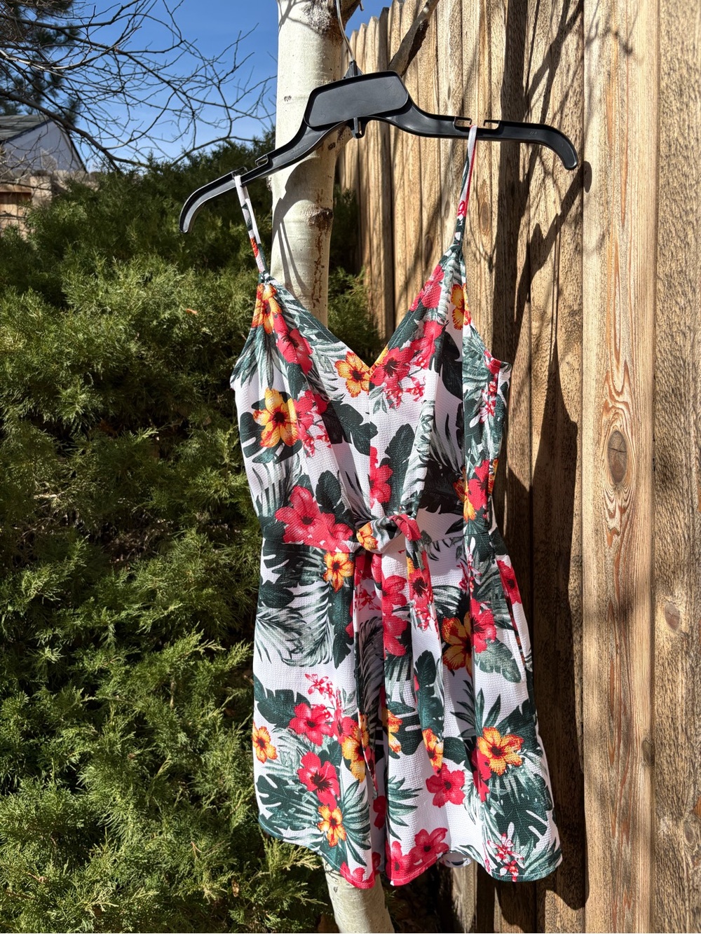 Guess Tropical Multicoloured Romper with Front Tie, women’s sz S